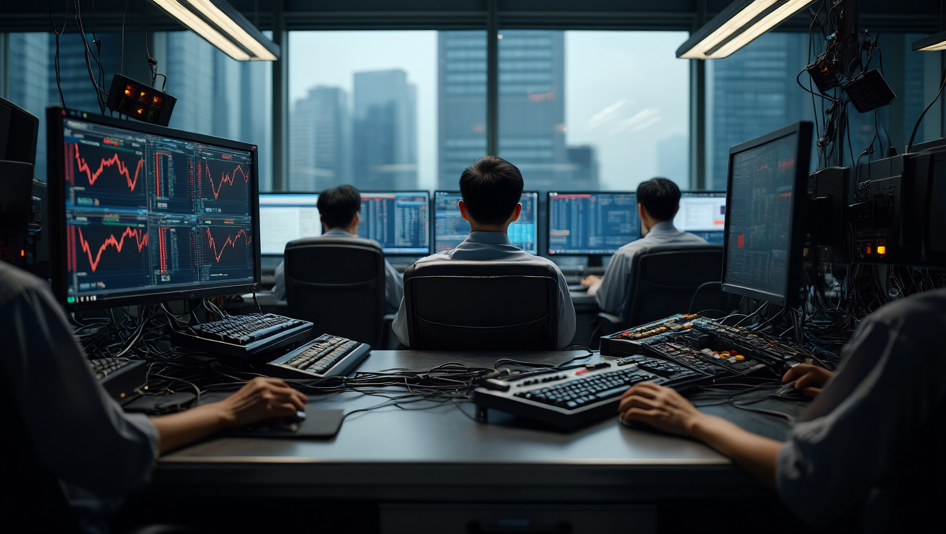 Kospi suspende operaciones tras caer 9% por la venta masiva de chips