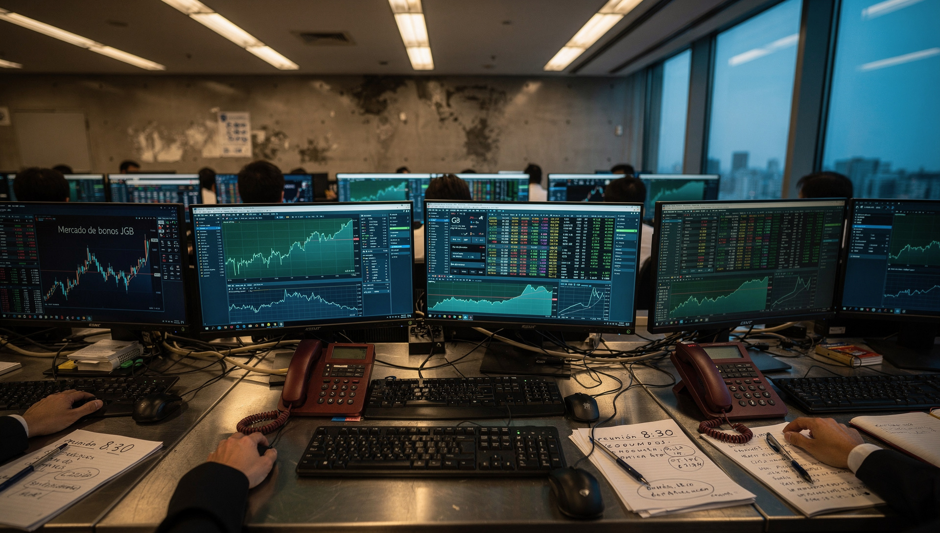 JGB a 10 años toca 3,055%, máximo de 30 años por arrastre de Treasuries