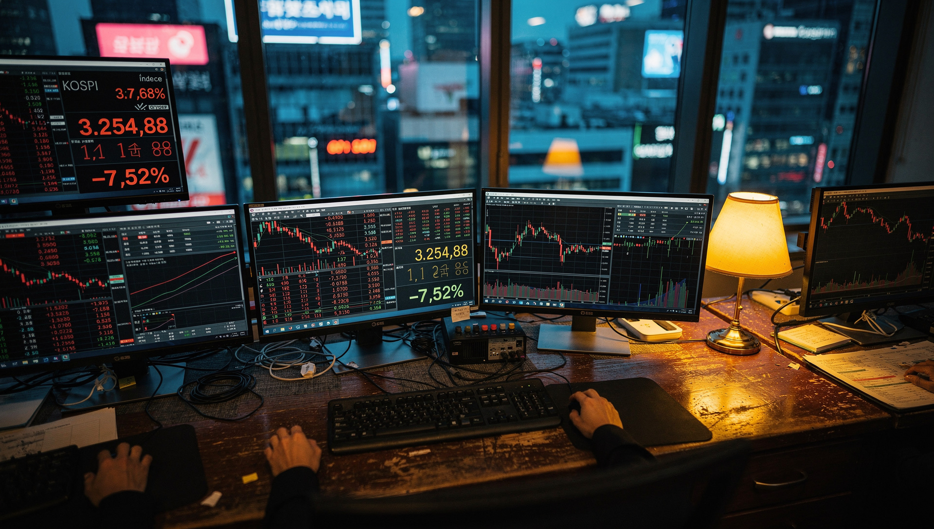 Kospi cae 4% y activa protección automática al romper 6.000